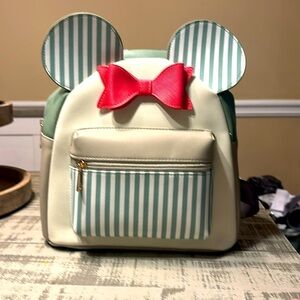 Striped Kids Backpack with Bow